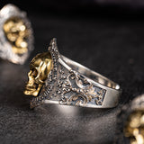 925 Sterling Silver Soul Awakening Skull Ring Man Ornaments Fashion Jewelry