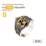 925 Sterling Silver Soul Awakening Skull Ring Man Ornaments Fashion Jewelry