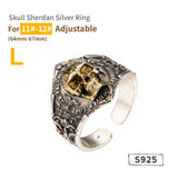 925 Sterling Silver Soul Awakening Skull Ring Man Ornaments Fashion Jewelry