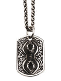 Vajra double face Dog tag for men stainless Steel Mantra pendant and Necklace for gift mygrillz