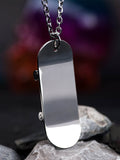 Fingers skateboard pendant  Men's fingertip play stainless steel necklaces jewelry