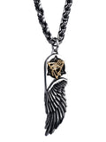 The Eye of Horus feather necklace for men  Horus Wings  stainless steel  with Cooper pendant necklace