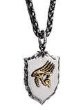 The Eye of Horus necklace for men  Shield  stainless steel  with Cooper pendant necklace