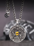 The Devil of eyes  necklace for men  Pentagram big  pendant Punk vintage style