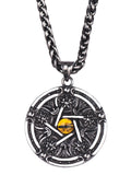 The Devil of eyes  necklace for men  Pentagram big  pendant Punk vintage style