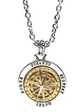 The Compass necklace for men  High speed rotation stainless steel pendant