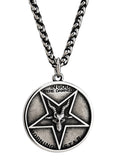 Lucifer Goat head Pentagram stainless steel Pendant necklace for Punk men