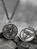 Lucifer Goat head Pentagram stainless steel Pendant necklace for Punk men