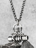 High Quality Fist dumbbell pendant stainless steel necklace for men Fashion Fitness Men Jewelry