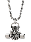 High Quality Fist dumbbell pendant stainless steel necklace for men Fashion Fitness Men Jewelry