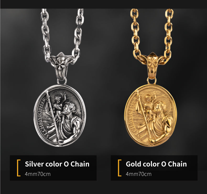 4PCS Saint Christopher Pendant, Vintage Necklace Charms, Dainty Necklace  Pendant, Real 14K Gold Plated P0790-PG - Etsy