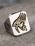 Eye of Horus rings  for man and women Copper with Stainless steel Index Ring fashion jewelry