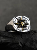 The star  stainless steel Compass   Polaris rings  for man Ring fashion jewelry