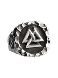 Viking Valknut  Silver rings for man  Vintage  Punk Sterling Silver open ring