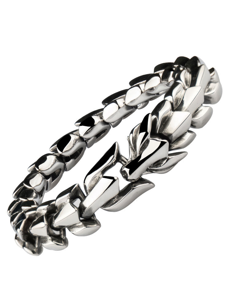 High quality Dragon Black vintage punk bracelet for men stainless stee –  Gothic Jewelry