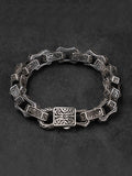 Vintage  Carved Black vintage punk  bracelet for men stainless steel fashion Jewelry