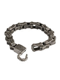 Vintage  Carved Black vintage punk  bracelet for men stainless steel fashion Jewelry