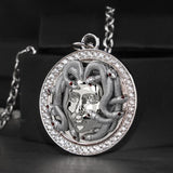 Ancient Greek Hydra Medusa Silver Pendant for men Unisex Jewelry Necklace