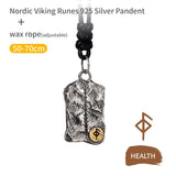 Viking Rune Silver Ring Nordic Compass Silver Pendant Silver Jewelry Necklace