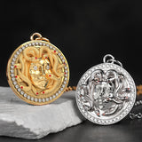 Ancient Greek Hydra Medusa Silver Pendant for men Unisex Jewelry Necklace