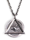 The Devil Eyes hexagon Masonic  pendant sterling silver necklace for Men High quality Jewelry