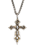 Cross sterling Silver necklace for men Thorns Punk vintage style fashion jewelry