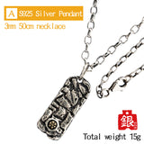 The Alien  Vintage S925 Silver necklace for men  Irregular geometry  pendant  Jewelry  mygrillz