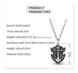 Aquaman anchor silver necklace trendy men's fearless anchor Thai silver