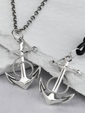 Aquaman anchor ins pendant hip hop trendy male 925 silver anchor necklace