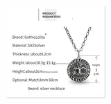 Nordic mythology Viking Life tree Silver necklace the sterling silver pendant for  Men