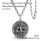 Nordic mythology Viking Life tree Silver necklace the sterling silver pendant for  Men