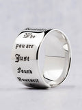 Bible Letters sterling Silver 925  rings  for man Index Ring fashion jewelry Thumb ring mygrillz