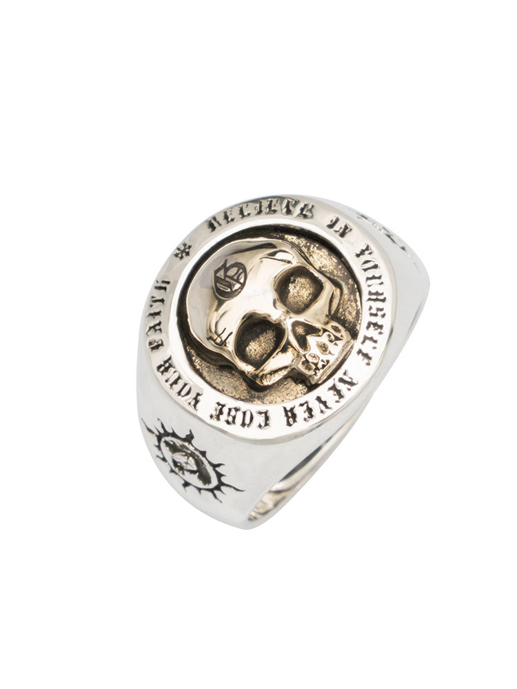 OHMMHO Men's Punk Sterling Silver Ring