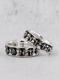 Nordic mythology Viking rune S925  sterling Silver rings  Kabala totem Index Ring