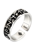 Nordic mythology Viking rune S925  sterling Silver rings  Kabala totem Index Ring