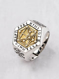 Nordic mythology Viking rune Sterling silver rings for man and women Kabala totem Index Ring