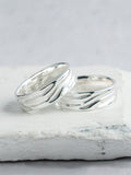 Water ripple  S925  sterling Silver rings  for man and women  fashion jewelry