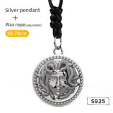 Ancient Greek Hydra Medusa Silver Pendant for men Unisex Jewelry Necklace