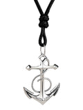 Aquaman anchor ins pendant hip hop trendy male 925 silver anchor necklace