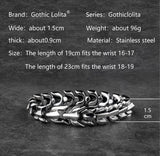 High quality Dragon Black vintage punk  bracelet for men stainless steel fashion Jewelry