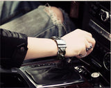 High quality punk  bracelet for men stainless steel Belt buckle fashion Jewelry