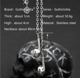 The earphone necklace for men and women  stainless steel  headphone pendant