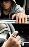 Skull Silver rings for man  Vintage  Punk Sterling Silver fashion jewelry