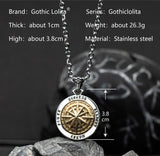 The Compass necklace for men  High speed rotation stainless steel pendant