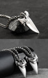 Shark tooth S925 Silver necklace for men  silver   pendant  Jewelry hippop street culture mygrillz