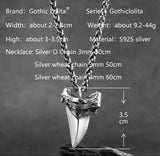 Shark tooth S925 Silver necklace for men  silver   pendant  Jewelry hippop street culture mygrillz