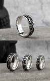 Nordic mythology Viking rune S925  sterling Silver rings  Kabala totem Index Ring