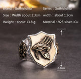 The Eye of Horus rings  for man and women S925 silver Index Ring fashion jewelry