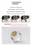 Nordic mythology Viking rune Sterling silver rings for man and women Kabala totem Index Ring