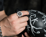 Vegvisir stainless steel  rings  for man  Nordic mythology Viking rune  Index Ring fashion jewelry